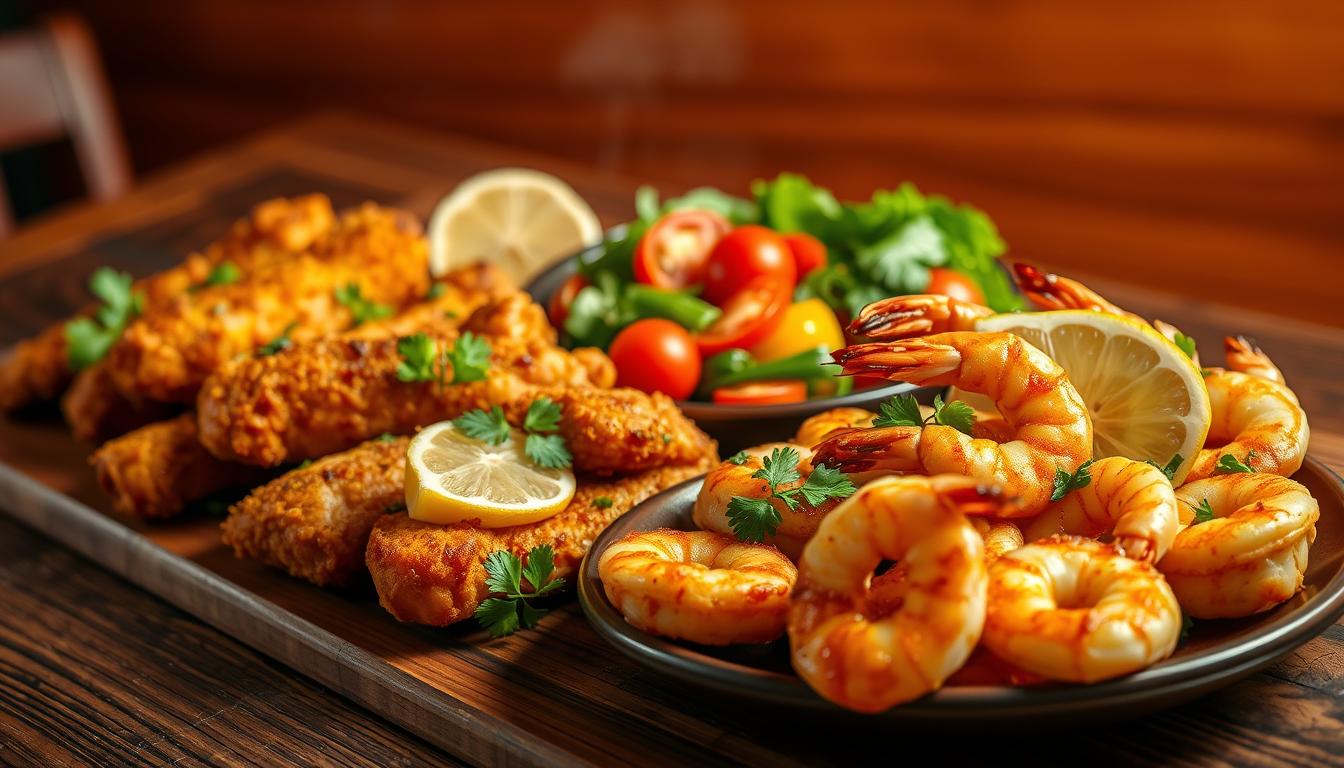 chicken and shrimp dishes